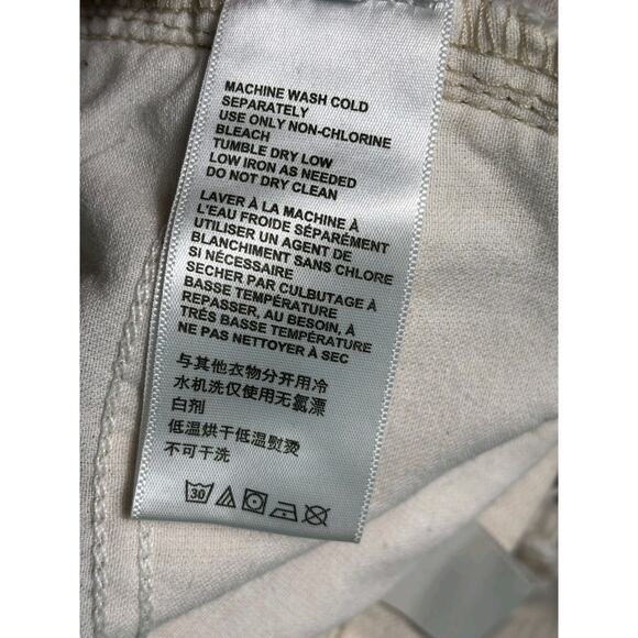 BDG by Urban Outfitters Wide Leg Baggy Jean Womens 28 Ivory High-Rise Distressed - Picture 7 of 11